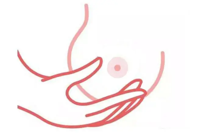 Breast massage against clogged milk ducts step 6